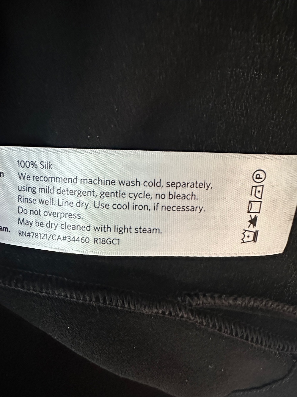 Eileen Fisher Black Sleeveless Silk Shell - Picture 3 of 3